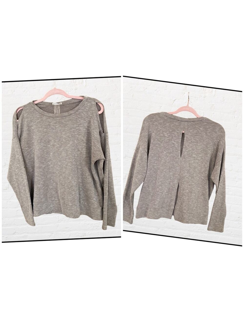 Everly ribbed sweater with open back detail